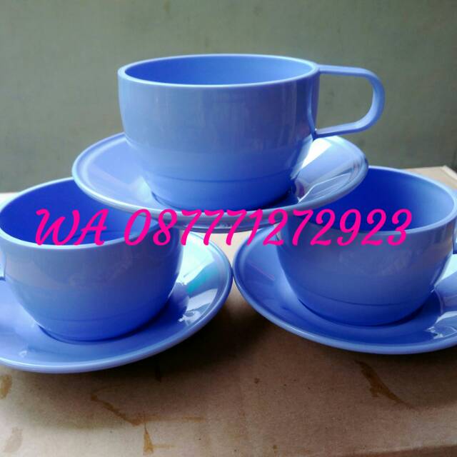 Cangkir plastik tebal/semi melamin/ungu