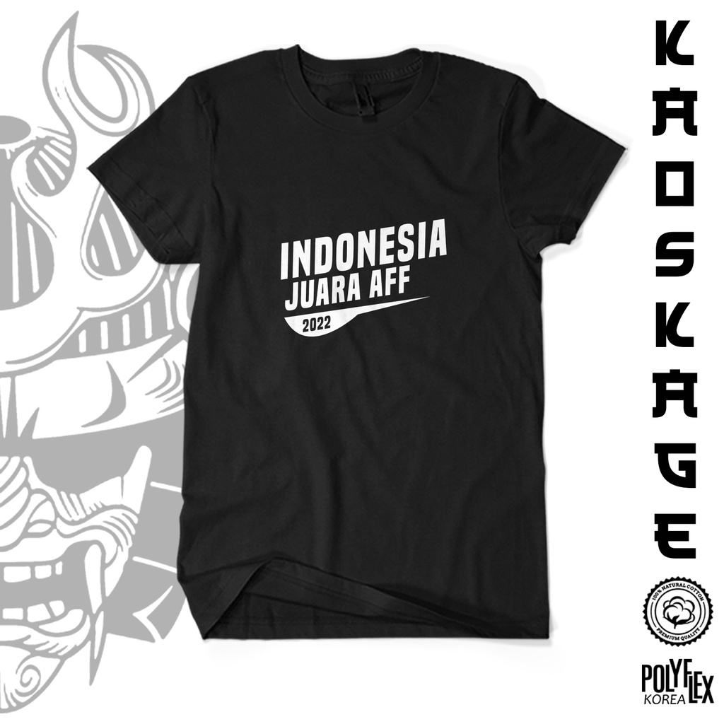 BISA COD Kaos Baju Distro INDONESIA JUARA AFF 2022 100 % Cotton Combed 30s Cewek Cowok Unisex Tees T