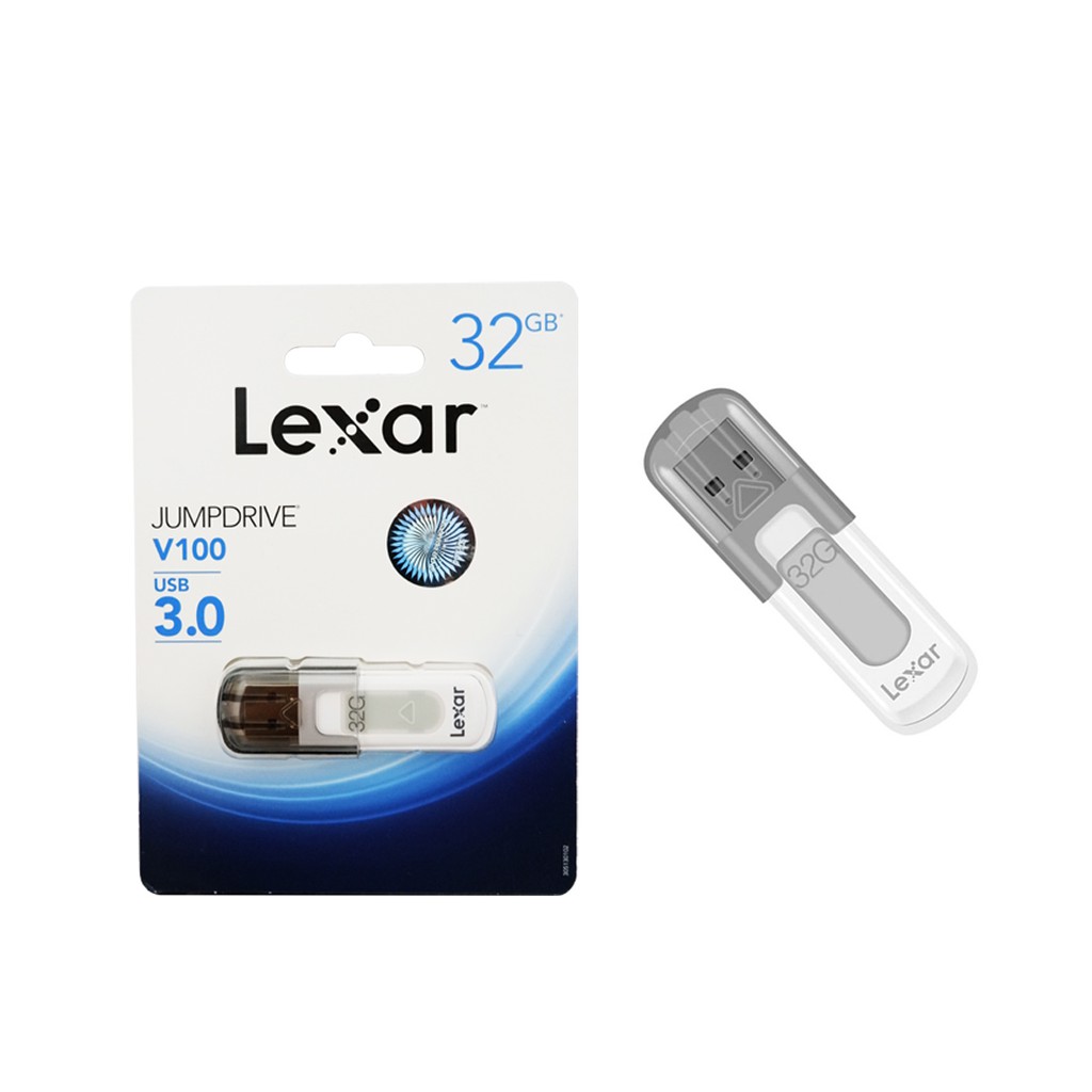 ORIGINAL LEXAR FLASHDISK 32GB JUMPDRIVE V100 / USB 3.0 FLASH DISK