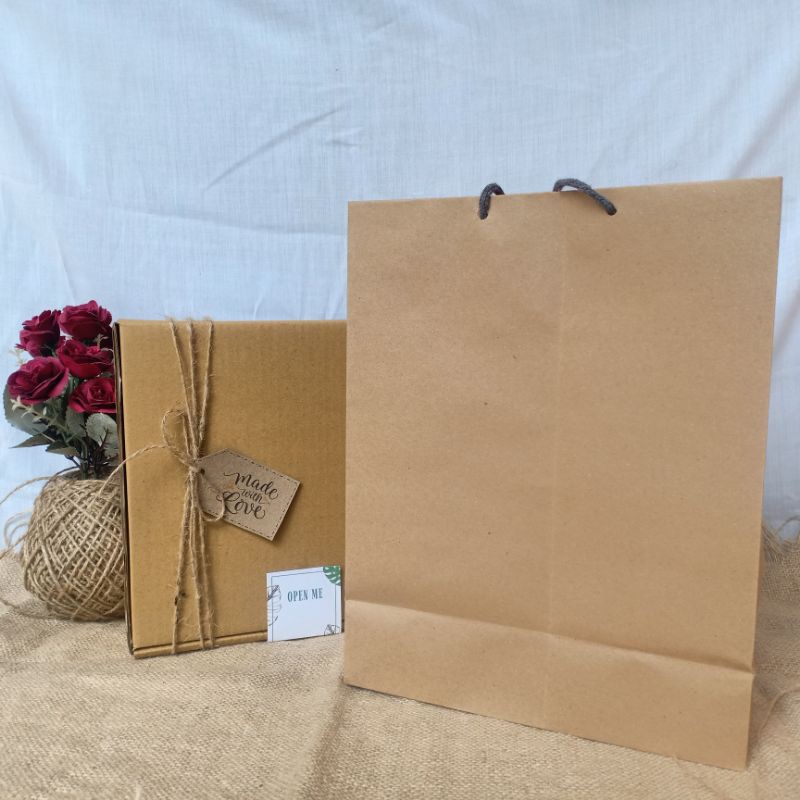 Jual Paper Bag Polos Coklat Paperbag | Shopee Indonesia