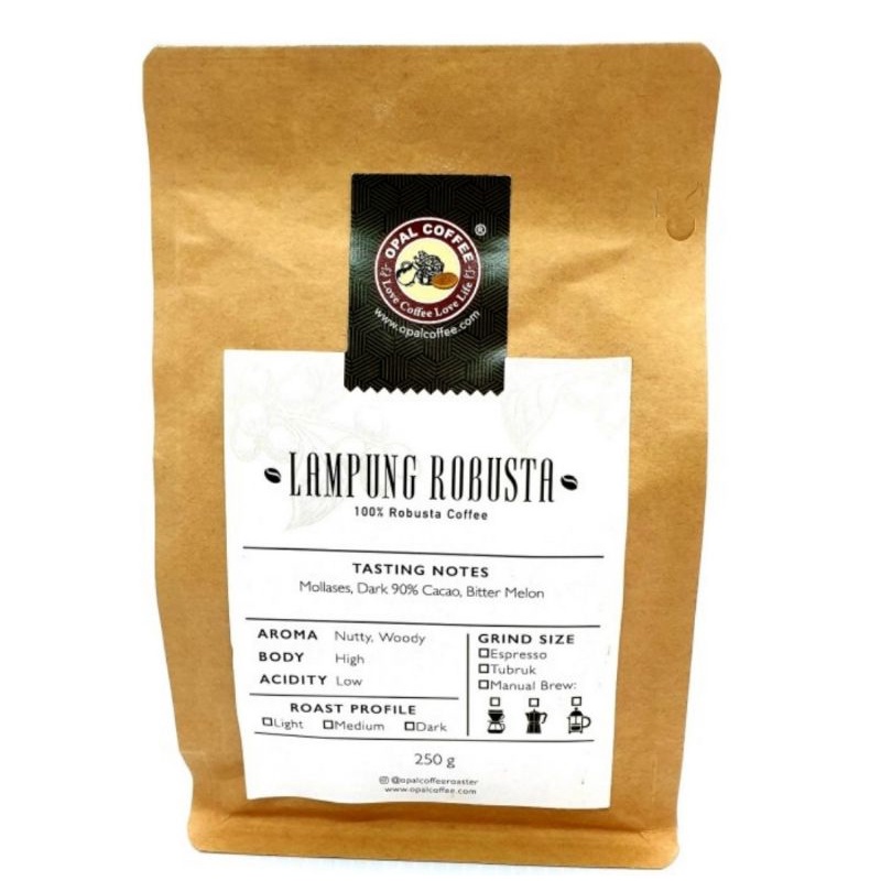 

Robusta Lampung Roasted Beans 250gr