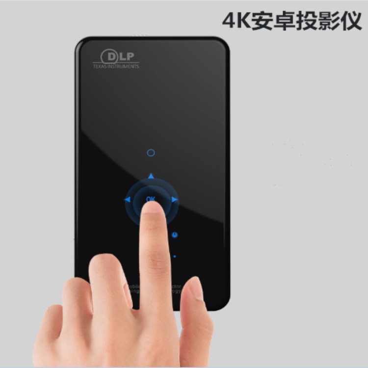 Mini Proyektor Simple Praktis Tahan Lama 16G Touch DLP Smart Mini 4K HD Android Ponsel