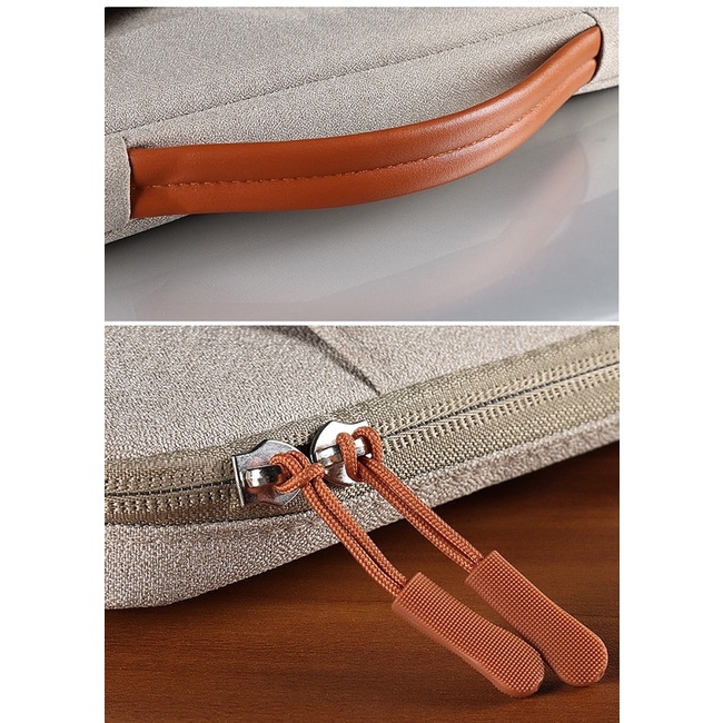 Tas Laptop Macbook Softcase Sleve Nylon Leather Strap 11 12 13 14 15  inch