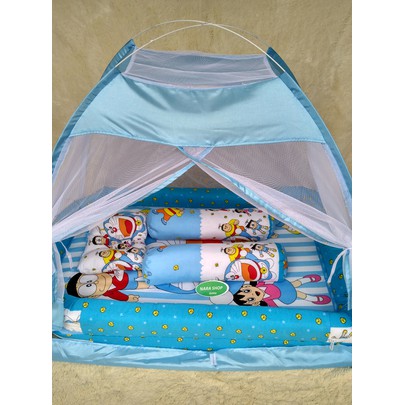 KASUR KELAMBU KOLAM DORAEMON | KASUR MATRAS BANTAL BAYI KARAKTER