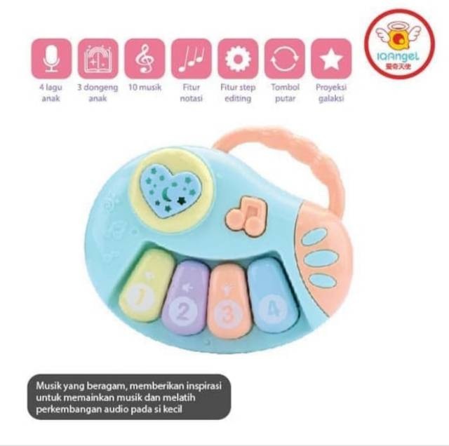 IQ ANGEL Baby Piano Mainan Piano Bayi Musik Lampu Baby Toys