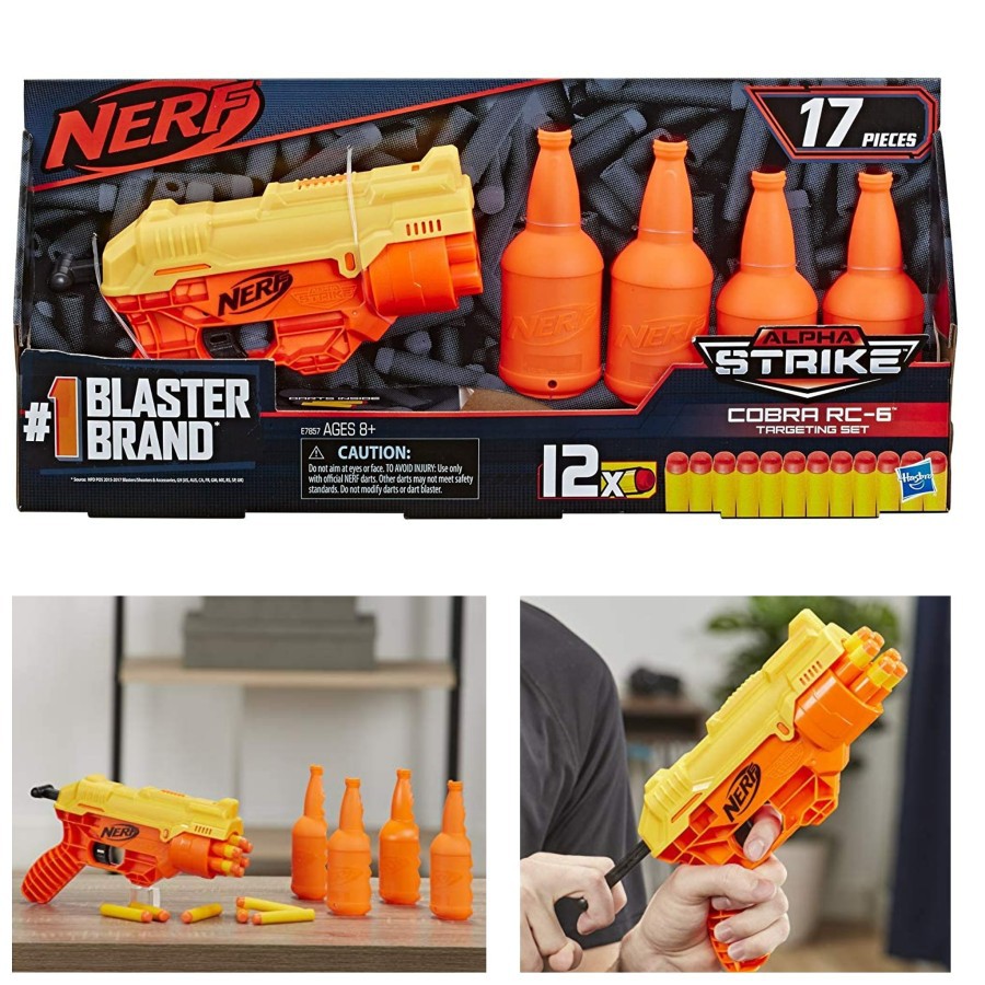Mainan Pistol Tembak Nerf Alpha Strike Cobra RC 6 Targeting Set Original Hasbro / Pistol Peluru Busa