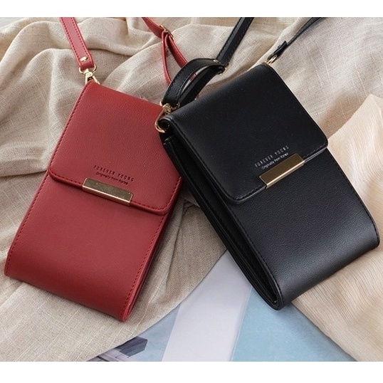 DOMPET SELEMPANG HP WANITA IMPORT KULIT HEYMANA TALI PANJANG SLING BAG KEKINIAN KOREA PREMIUM BATAM