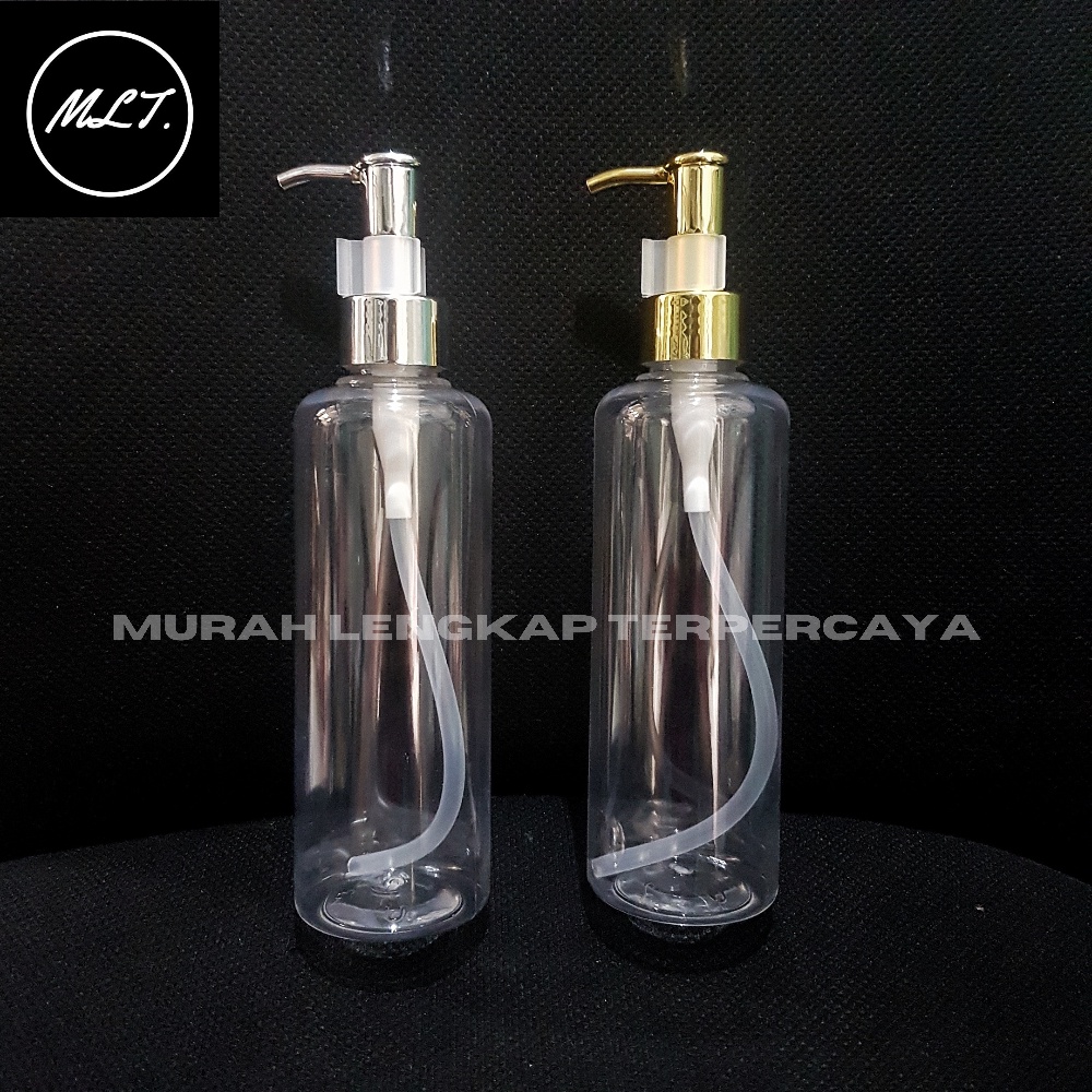 BOTOL PUMP REFILL 250ML NATURAL / 250 ML PUMP LUXURY GOLD NATURAL SILVER REFILL PET