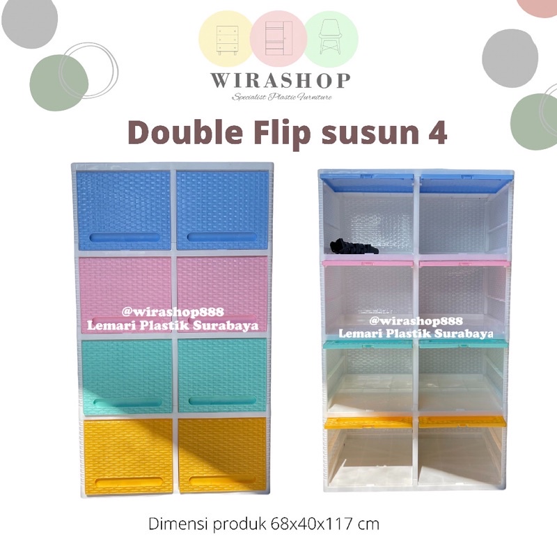 Lemari Double Club Flip Susun 4