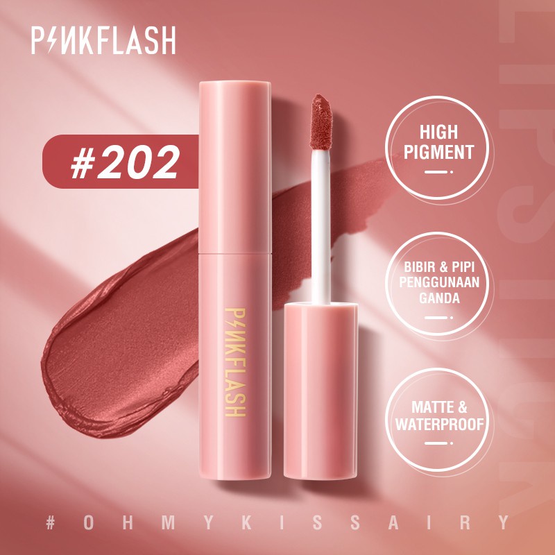 PINKFLASH OhMyKissAiry Kiss Air Soft and Comfortable Long-lasting Matte Liquid Lipstick #202