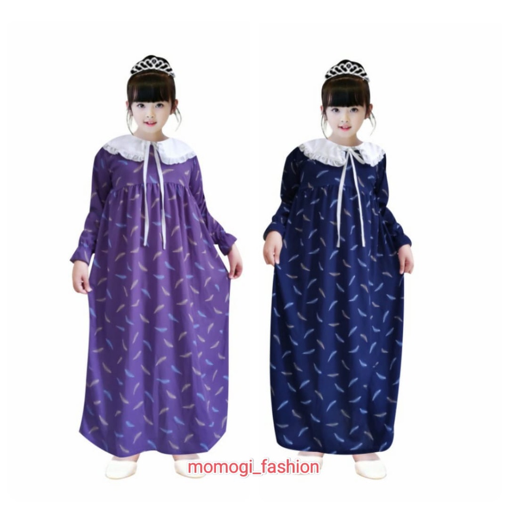 MOMOGI- GAMIS LILY KOREAN COLLAR BABYDOLL / GAMIS ANAK PEREMPUAN Usia 5th-10th