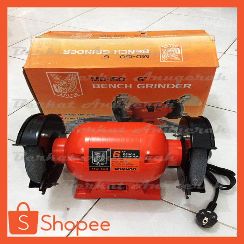 ADLER Gerinda Duduk 6" MD-150 Bench Grinder 6 Inchi Grinda 250 Watt CROSS317
