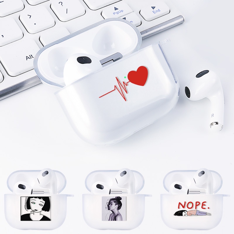 Casing Soft Case Silikon Motif Tulisan Inggris Untuk AirPods 3