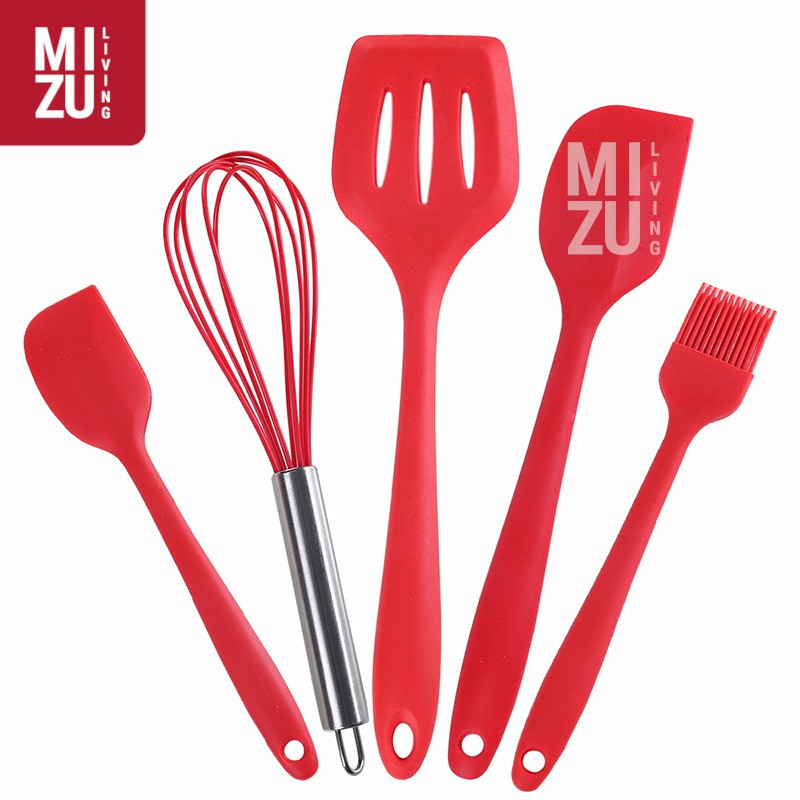 MIZU CINQUE 5 in 1 SET Silicone Kitchen Utensil Set Spatula Cooking Set