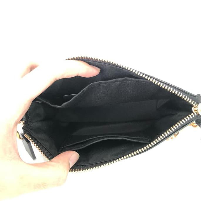 Tas Coach F64234 Large Wristlet Chain Sign Brown Black Laurusmart