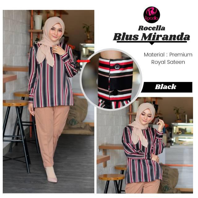 Blouse Wanita Muslimah Rocella Miranda Bahan Satin