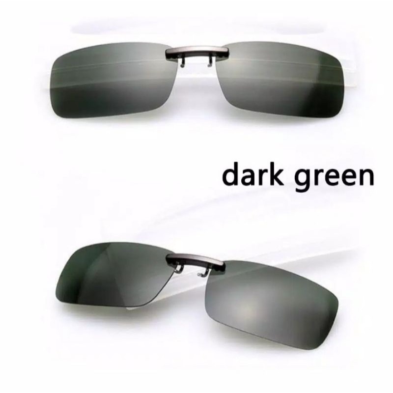 Kacamata clip on polarized anti silau kacamata minus plus tempel