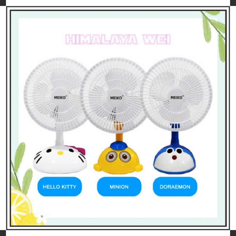Kipas Angin Meja Karakter 8 Inch Meiko / Kipas Angin Meja Bisa Putar