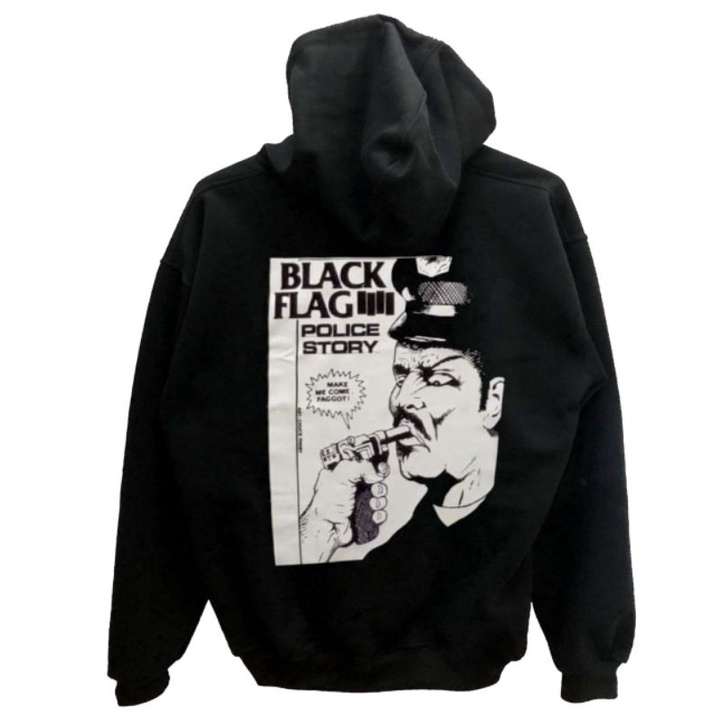 Black Flag CVC Hoodie Desain Grafis Bahan CVC Fleece Nyaman Tersedia Ukuran M hingga 2XL CVC Fleece 