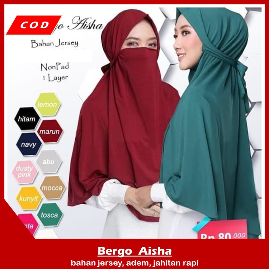 JILBAB SAFETY MASK NIQAB ANTI CORONA / JILBAB INSTAN / JILBAB SYRIA / JILBAB JERSY