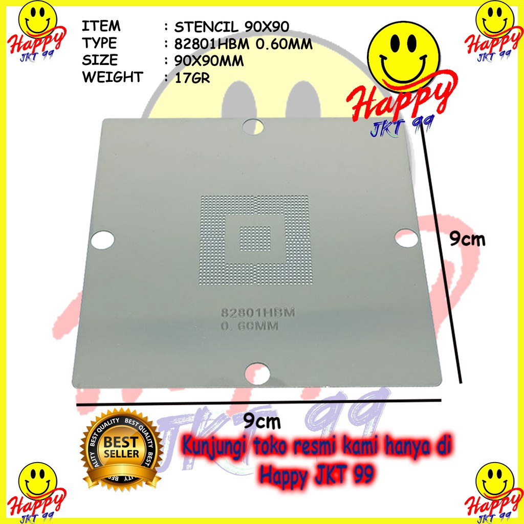 [ HAPPY JKT 99 ] STENCIL 90X90 82801HBM 82801 HBM