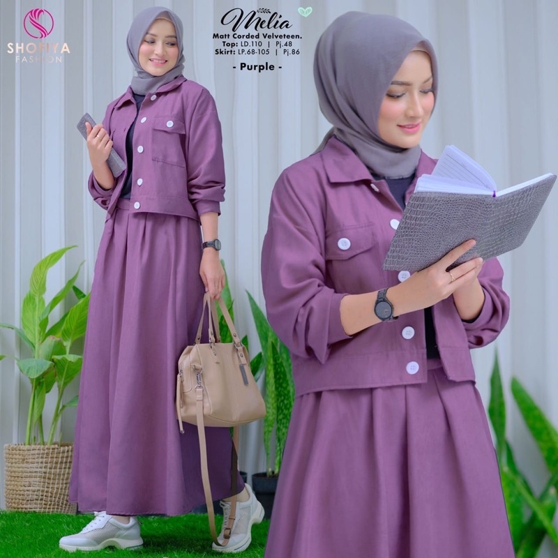 [VICAN] NEW MELIA SET SETELAN WANITA (CARDI+ROK) NEW ARRIVAL ORIGINAL BY SHOFIYA