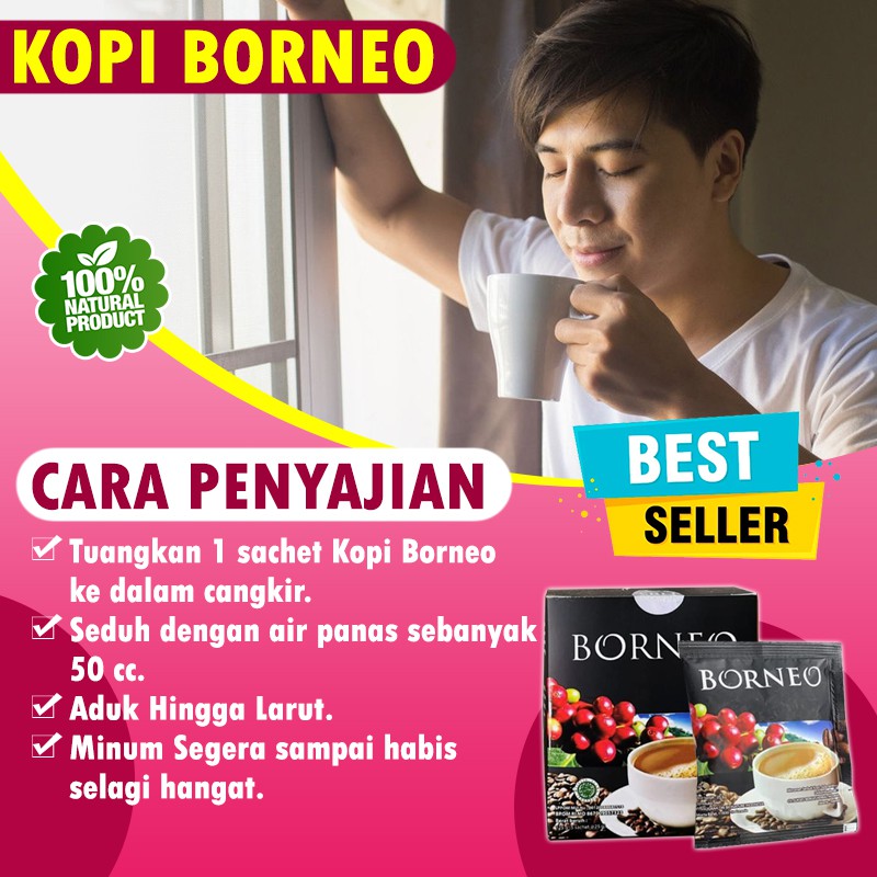 [SACHET] Kopi Borneo Premium Original BPOM Penambah Vitalitas Dan Pembangkit Gairah / Libido