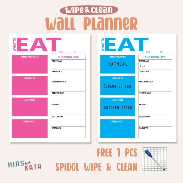 

Segera Miliki Daily Meal Plan Meal Planner Board What To Eat A3 Sale!!!