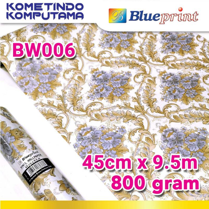 BW006 Wallpaper Sticker Vinyl Dinding BLUEPRINT 45Cm x 9,5M Varian BW006 - Wallpaper Dinding