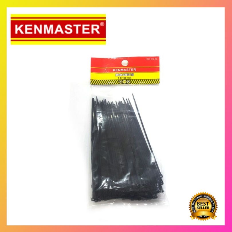 

Diskon Kenmaster Cable Ties 3X150mm 200Pcs Black