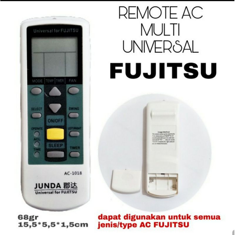 Remote AC Multi Universal Fujitsu / Remot Ac Fujitsu Junda AC - 1018