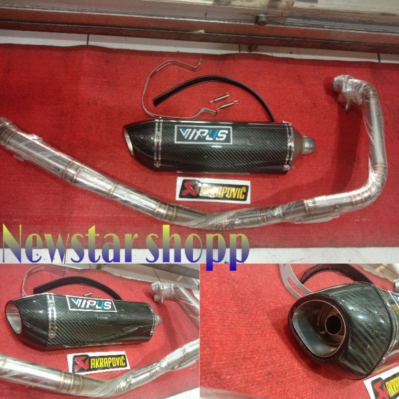 knalpot racing R25 MT25 ninja 250 fi CBR 250RR ninja 250 fi new 2018 VIRUS full system original