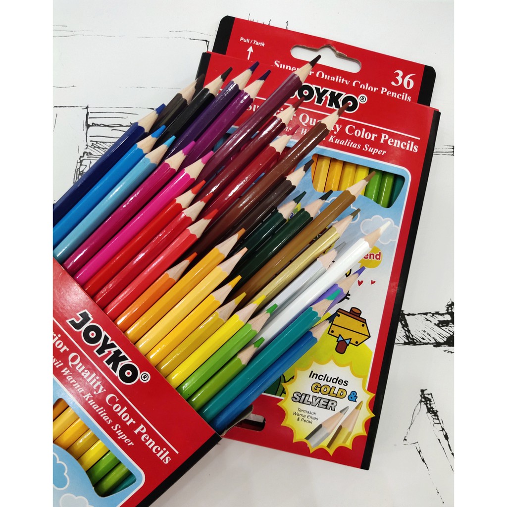 

(SET) PENSIL WARNA JOYKO CP-36PB / PENSIL JOYKO 36 WARNA / PENSIL WARNA JOYKO