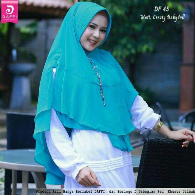 Khimar ceruty Daffi Hijab Jilbab Kerudung 45 ori Daffi Hijab Jilbab Kerudung