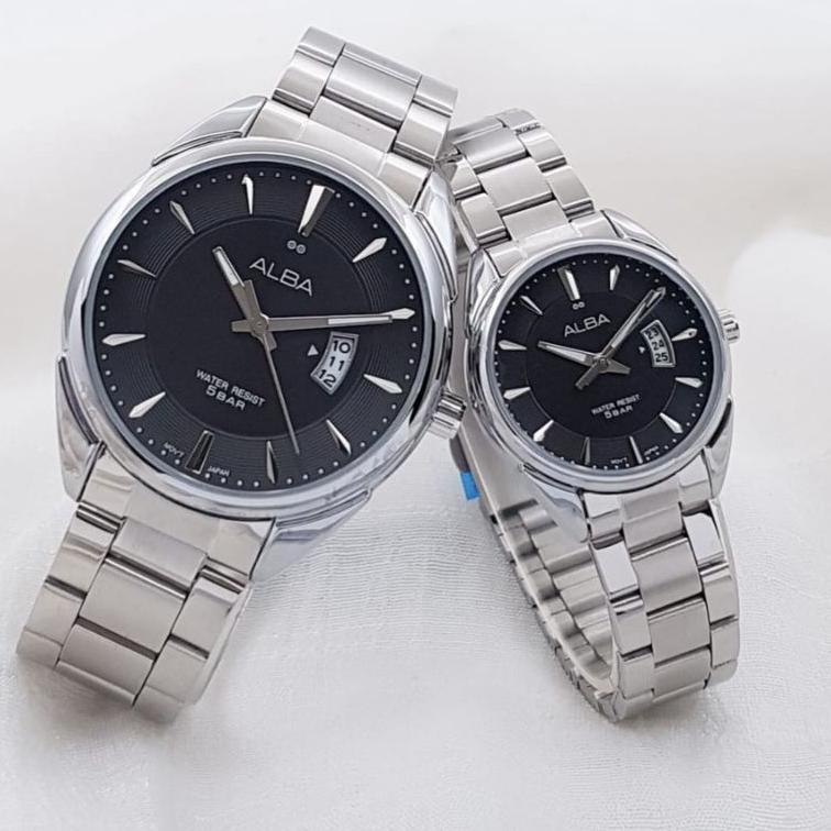 [ISK. 59993] Jam Tangan ALBA Couple Anti air || Bisa Beli Satuan (AB 001)