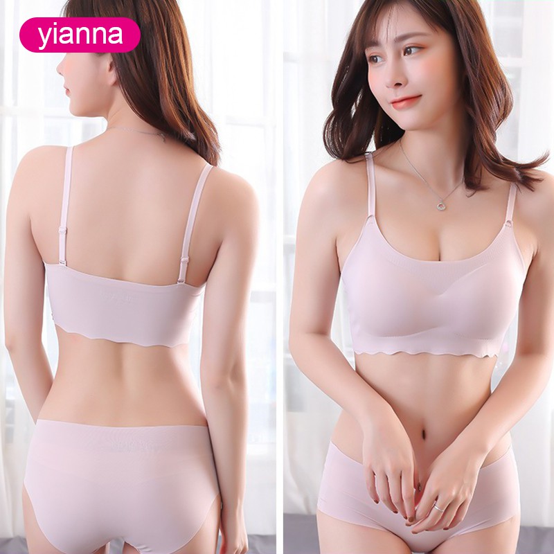 [BH+CD] Set Bra Seamless Jepang / Olahraga Push Up Bra Full Cup/ Set Pakaian Dalam Es Sutra Seamless