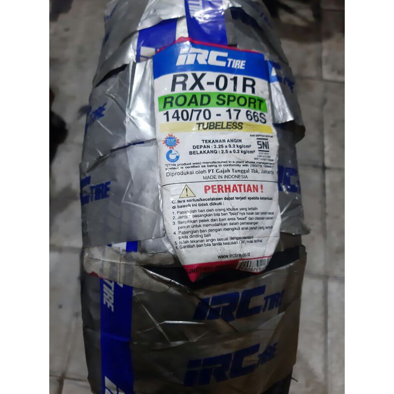 Ban IRC 140/70-17 RX 01R Tubeless