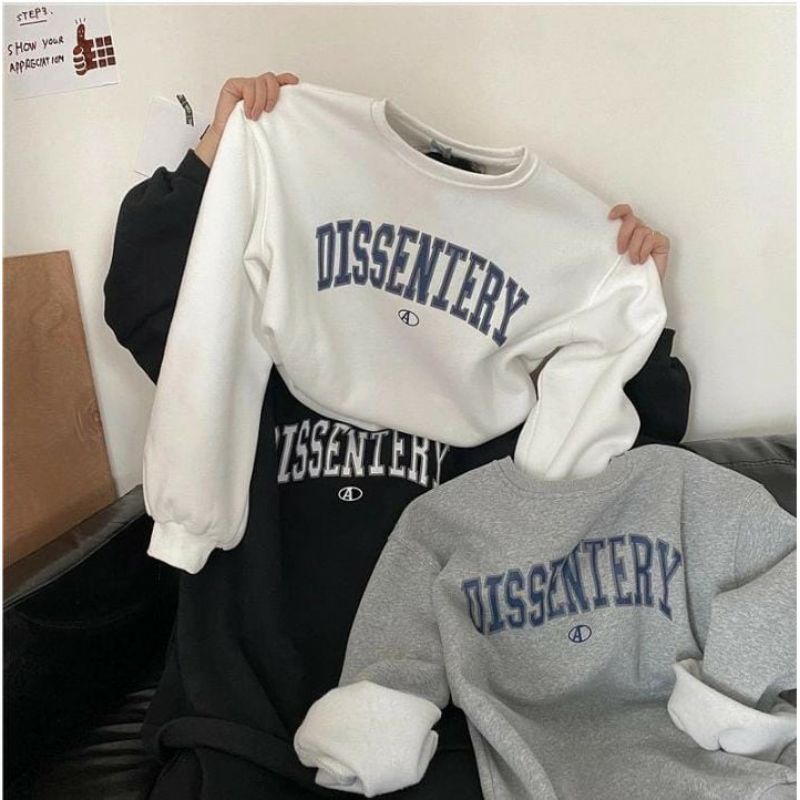 SWEATER UNISEX DISSENTERY /// CREWNECK CASUAL FLEECE TEBAL KEKINIAN TERBARU&quot;