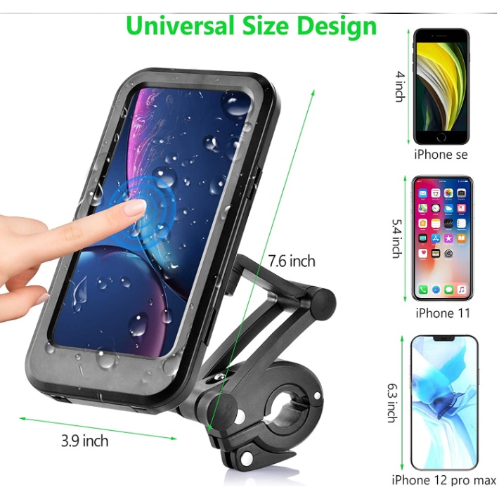 KeiKei Phone Holder Motor Waterproof Tempat dudukan Hp Sepeda Anti Air Stand Handphone