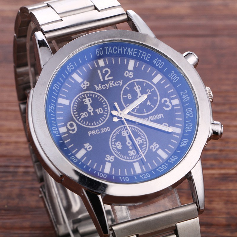 Jam Tangan couple MC KEY Analog Fashion Casual Women Strap Stainless Steel Wrist Quartz Watch