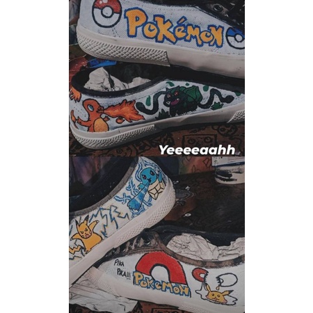 sepatu thanksinsomnia custom pikachu