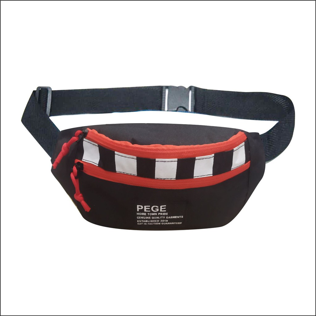 Tas Pinggang Waistbag Model Kombinasi Selempang Bahu Distro Pria - PG - 8882