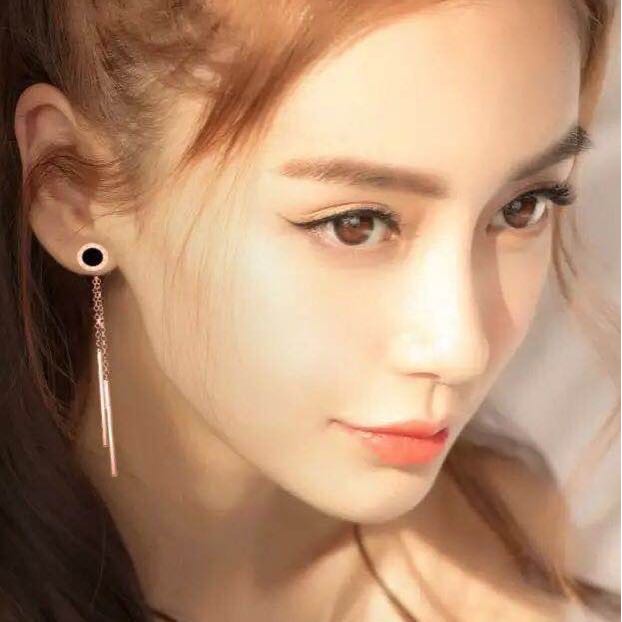 Anting Panjang Simple Gaya Korea untuk Wanita / Anting Wanita Rumbai Gaya Korea