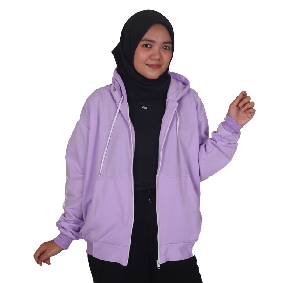 Public - Jaket Zebra Zipper XXL - Jaket Zipper Oversize Unisex