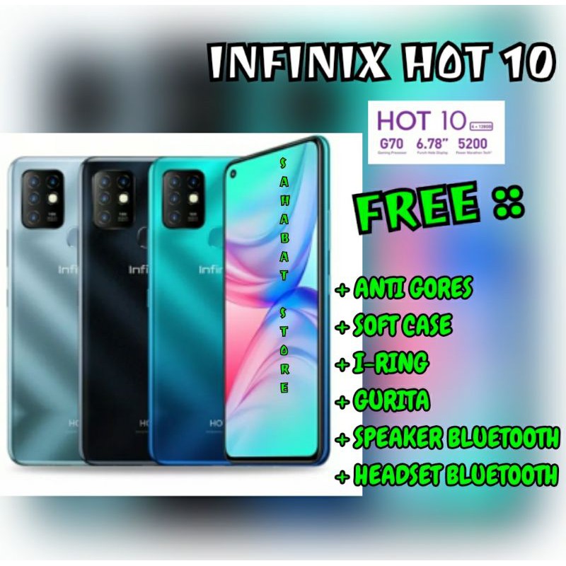 INFINIX HOT 10 4/128 GB - GARANSI RESMI