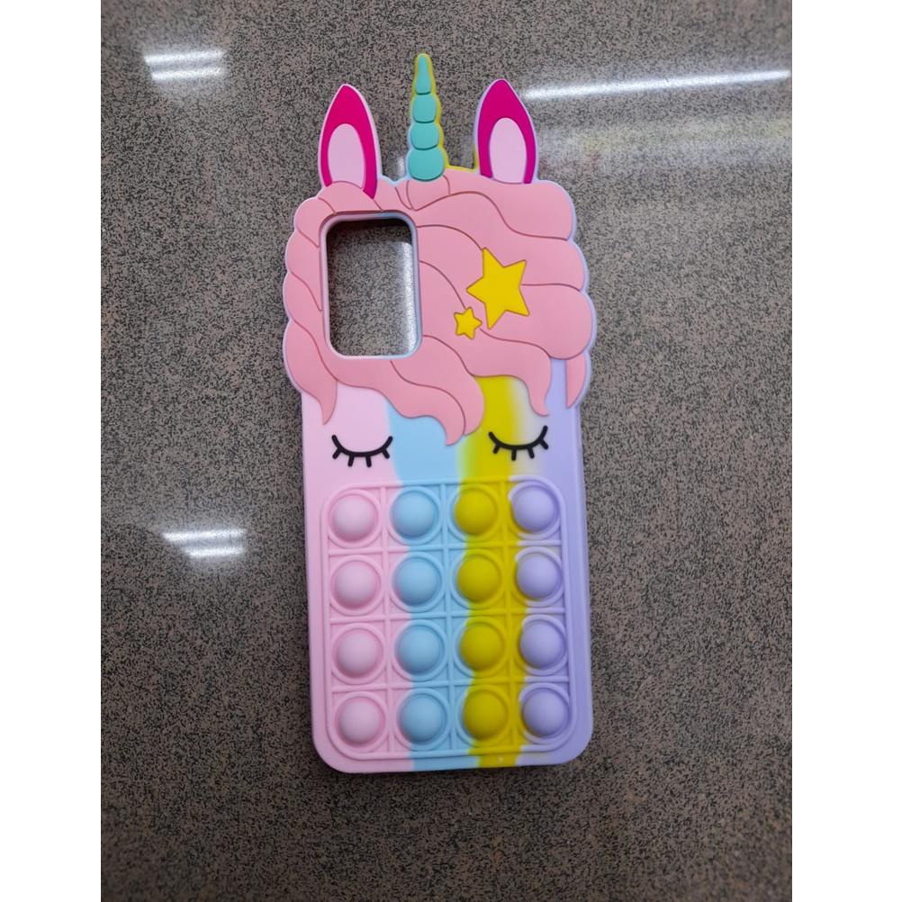 [Art. Z64] Pop it Vivo Y15s Y91c Y17 Y12 Y15 Y91 Y93 Y95  Case 3D Karakter Unicorn Kuda Poni Soft Ca