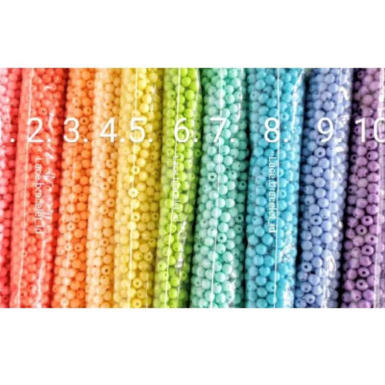 

[Original] Mute /Manik Manik Warna PASTEL 4mm / 6mm