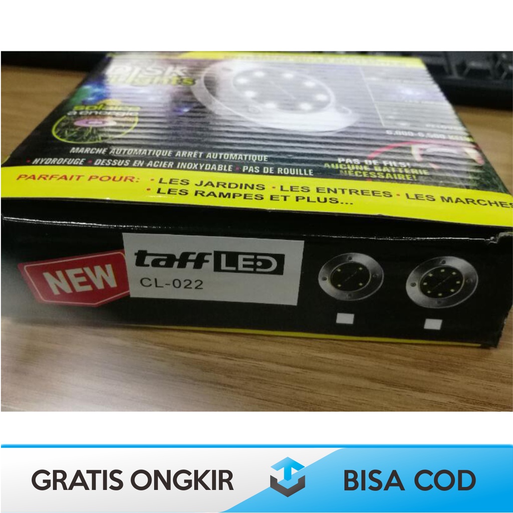 LAMPU TAMAN LED BERTENAGA SURYA OUTDOOR BY TAFFLED WATERPROOF ORIGINAL