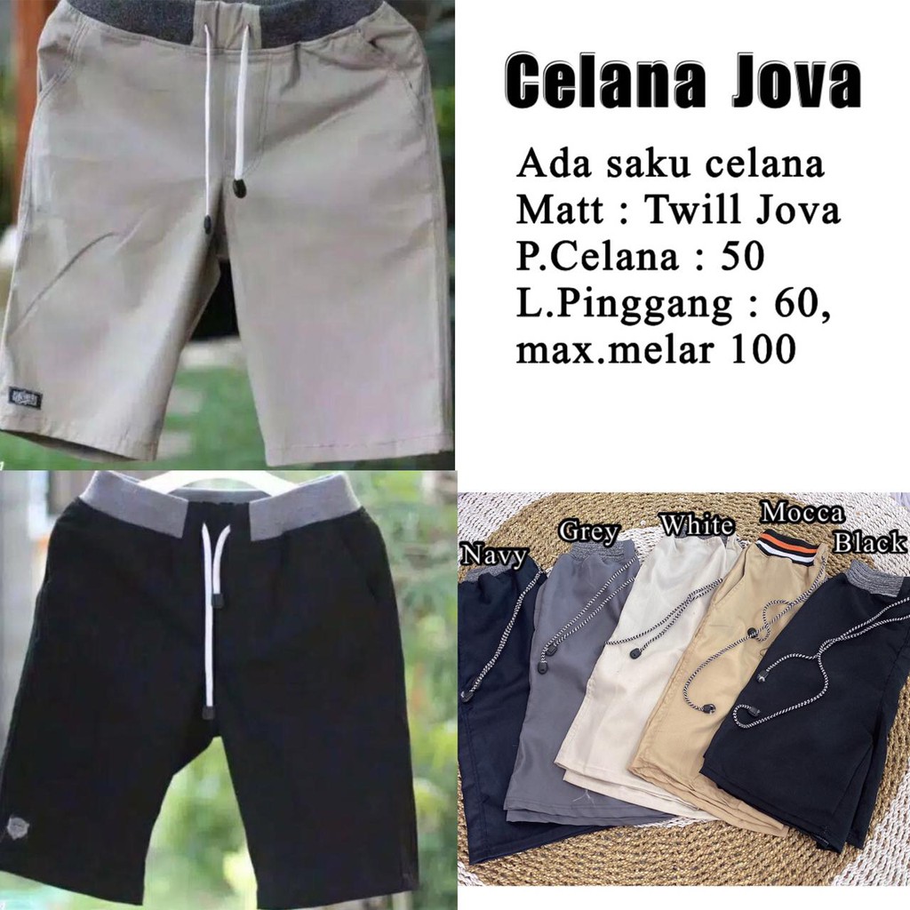 CELANA PENDEK POLOS RIP JOVA TWILL