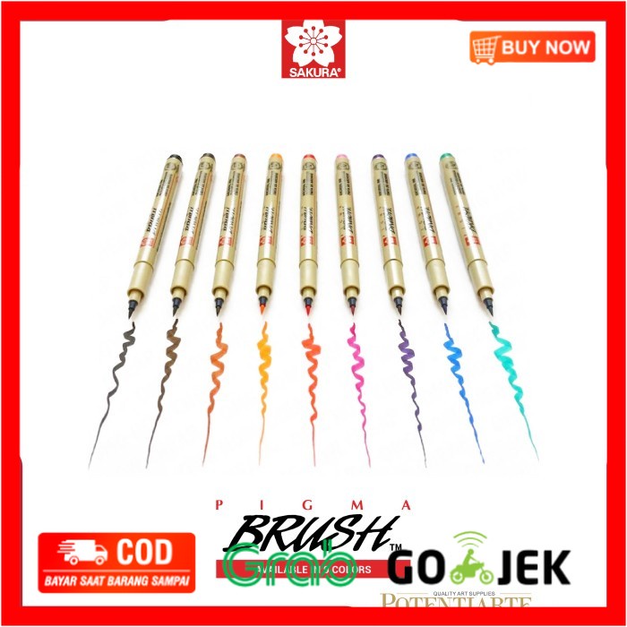 

(BISA COD) Brush Pen Sakura Pigma Color - BLUE